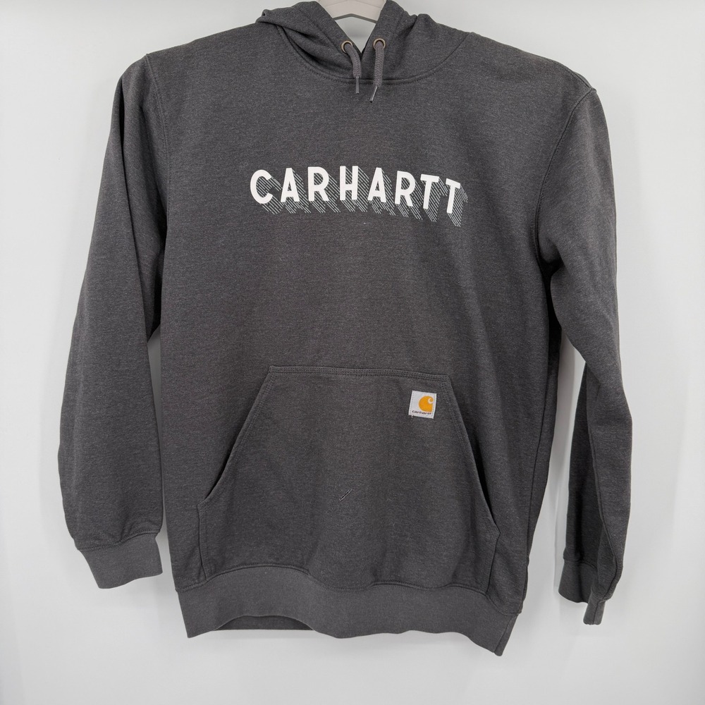 Carhartt Rain Defender Loose Fit Hoodie Mens Medium Gray Graphic TS5944-M